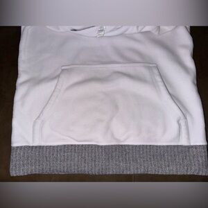 White Hoodie with Gray Trim